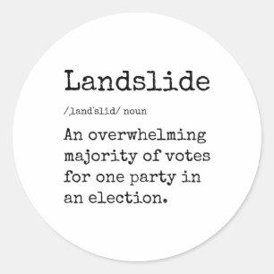 Adesivo Excelente Funny Landslide Definition Trump Landsli