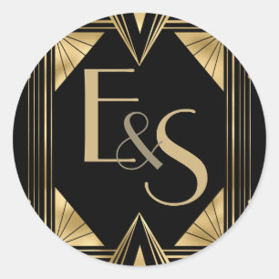 Adesivo Excelente Gatsby art deco elegante do casamento St