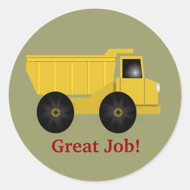 Adesivo Excelente Job Dump Truck Sticker - Personalize-O! (Frente)