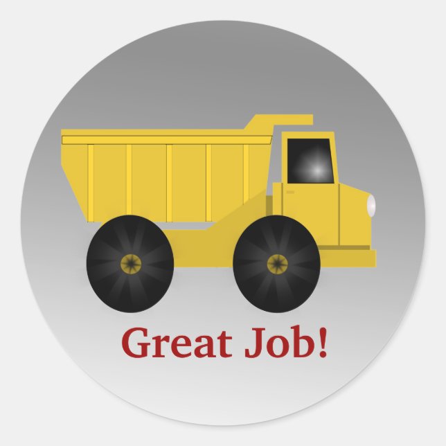 Adesivo Excelente Job Dump Truck Stickers - Personalize-O! (Frente)