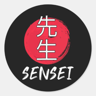 Adesivo Excelente Karate Sensei Desenho de Combate Japonês