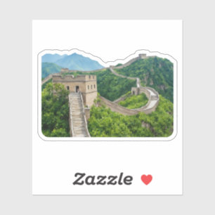 Adesivo Excelente Muro do Vinheta Aquarela da China