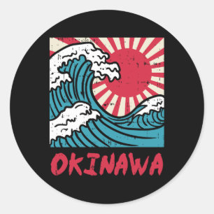 Adesivo Excelente Okinawa Wave Kanigawa Japão Marcial