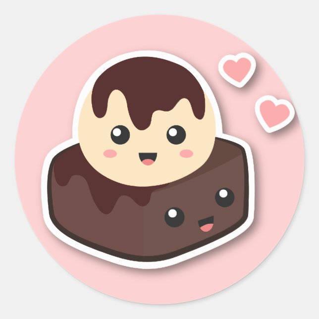 Adesivo Excelente par de Sorvetes Vanilla e Brownie (Frente)