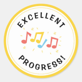 Adesivo Excelente progresso de notas de música divertida R