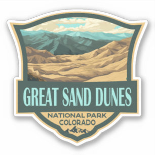 Adesivo Excelente Sand Dunes National Park Illustration Re