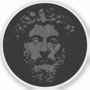 Adesivo Excelente Stoic Marcus Aurelius - cinza de colheit