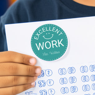 Adesivo Excelente Trabalho Professores Personalizados