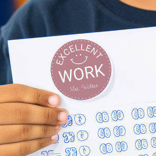 Adesivo Excelente Trabalho   Professores Personalizados