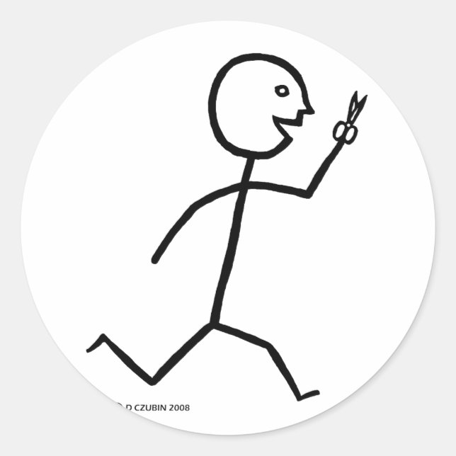 Adesivo Executa com tesoura (Frente)