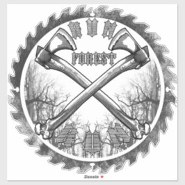 Adesivo Executar Floresta