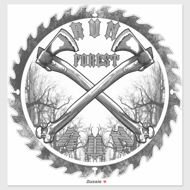 Adesivo Executar Floresta (Folha)