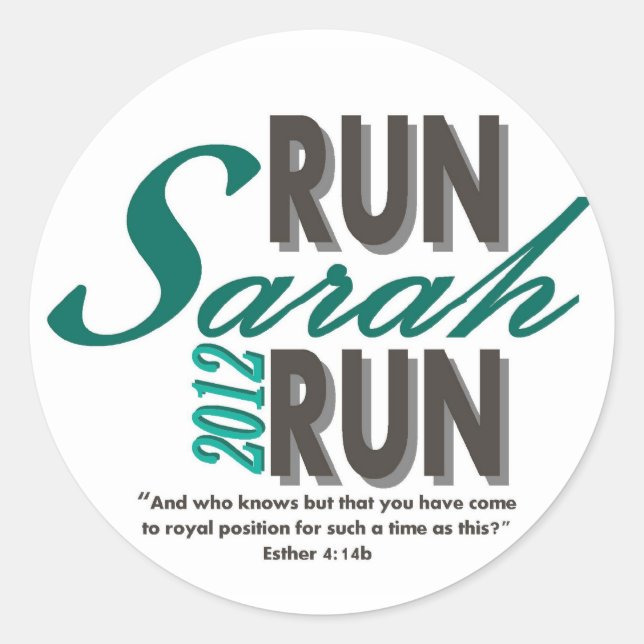 Adesivo Executar Sarah Run (Frente)