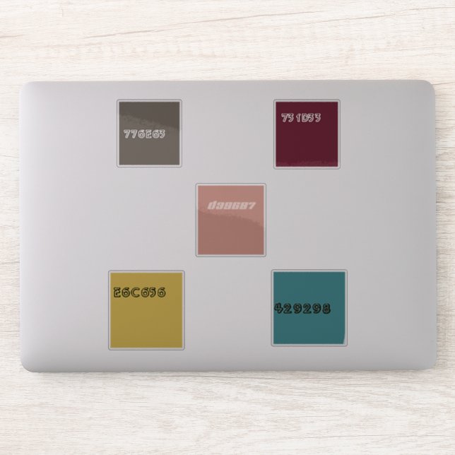 Adesivo Exemplo de paleta de código hexadecimal (Computador)