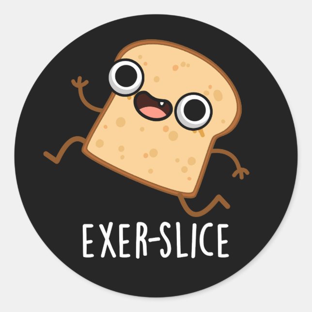 Adesivo Exer-slice Funny Bread Pun Dark BG (Frente)