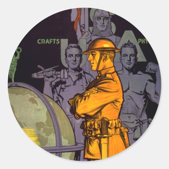 Adesivo Exército constrói homens (Frente)