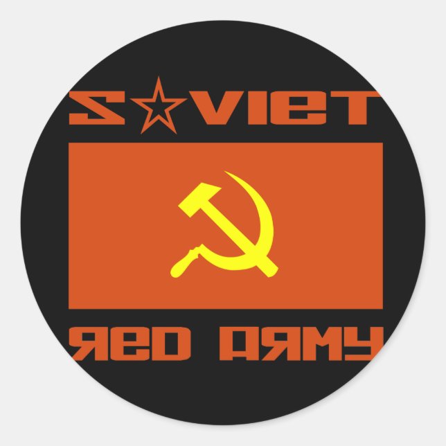 Adesivo Exército Vermelho soviético martelo e foice (Frente)