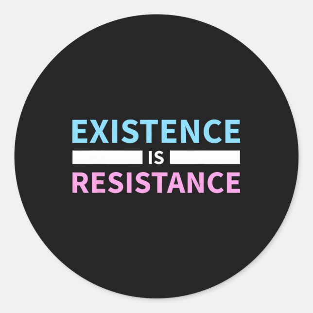 Adesivo Existência De Resistência Trans Rights Lgbt Pride  (Frente)