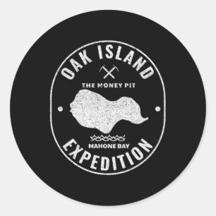 Adesivo Expedição de Oak Island Treasure Hunt Retro Mistér