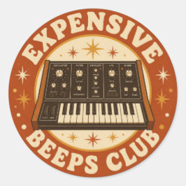Adesivo Expensive Beeps Club – Lustiger Synth Nerd