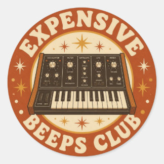 Adesivo Expensive Beeps Club – Lustiger Synth Nerd