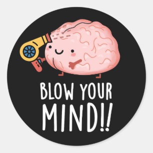 Adesivo Explodir Sua Mente Piada Cerebral Punho Fundo Escu