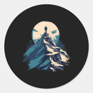 Adesivo Explorador de Pico de Montanha Design - Escalada e