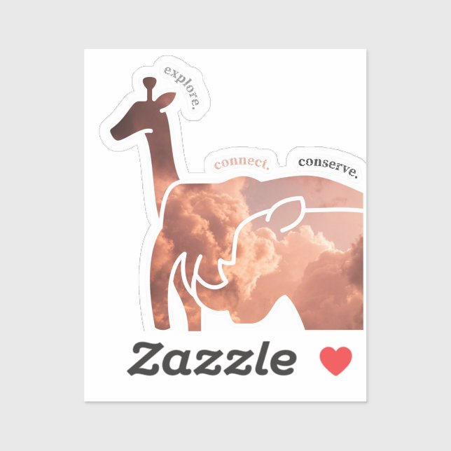 Adesivo Explorar, Conectar, Conservar (Folha)