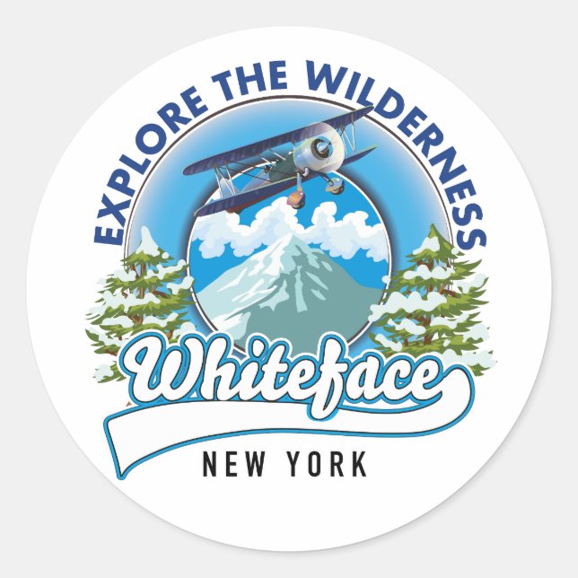 Adesivo Explore a Natureza Selvagem, Whiteface Nova York  (Frente)
