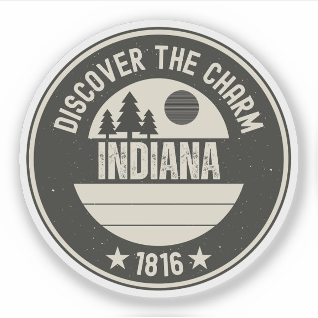 Adesivo Explore Indiana - Designs para Cada Amante (Frente)