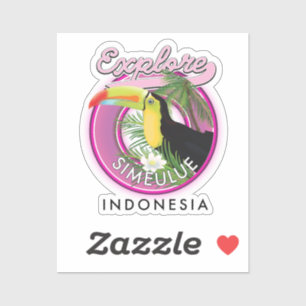 Adesivo Explore o logotipo da Indonésia Simeulue.