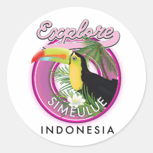 Adesivo Explore Simeulue Indonésia logotipo.