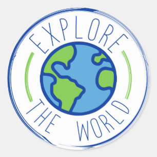 Adesivo explore the world travel sticker