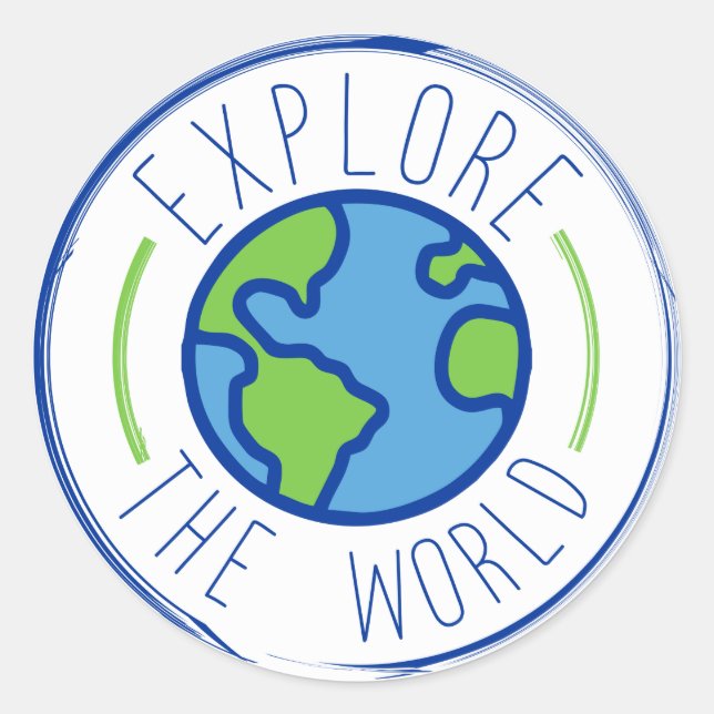 Adesivo explore the world travel sticker (Frente)