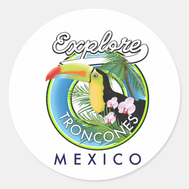 Adesivo Explore Troncones México Logotipo Retro Coffee Mug (Frente)