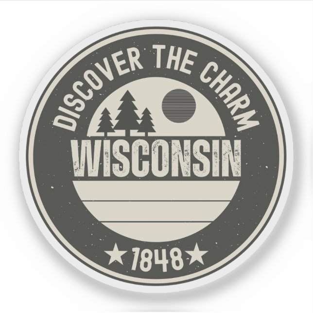Adesivo Explore Wisconsin - Designs para Cada Amante (Frente)