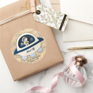 Adesivo Explosão! Chá de fraldas do Astronauta Moderno Vin