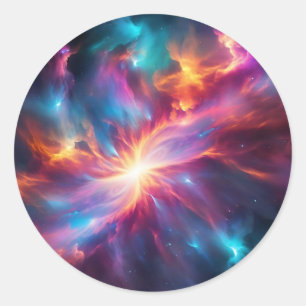 Adesivo Explosão nebulosa vibrante