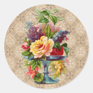 Adesivo Exposição floral Textured do vintage