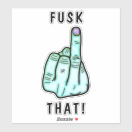 Adesivo Expressão de frustração engraçada (bomba-f falsa) 