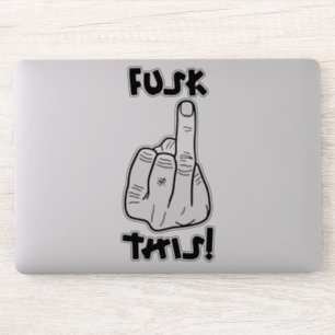 Adesivo Expressão de frustração engraçada (bomba-f falsa) 