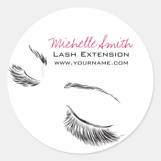 Adesivo Extensão de Lash com lascas longas de face (Frente)