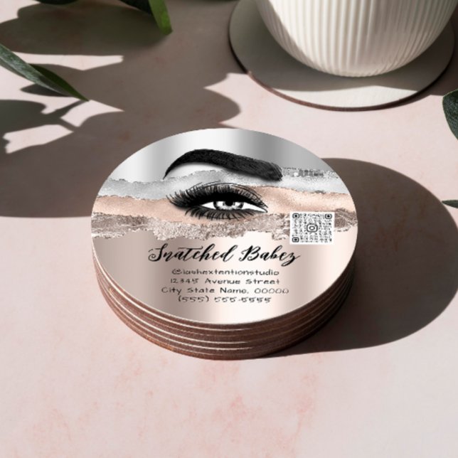 Adesivo Extensão de traços Cosméticos Logotipo QR (Criador carregado)