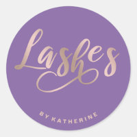 Extensão moderna de lascas roxas e douradas rosa