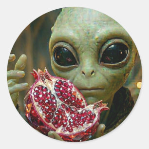 Adesivo Extraterrestre Alien e Romã