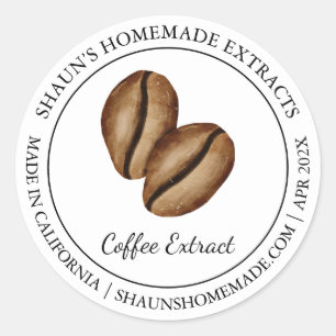 Adesivo Extrato de café Rótulo moderno