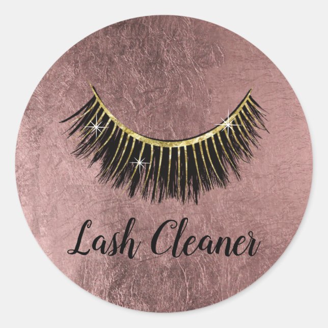 Adesivo Eyelash Extensões Lash Rosa Dourado (Frente)