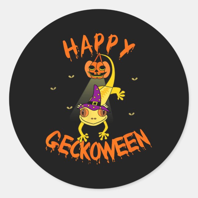Adesivo Eyelash Gecko Pumpkin, Deitada Deitada em Cuta do  (Frente)