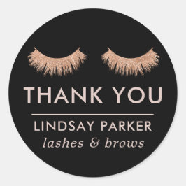 Adesivo Eyelashes Black Makeup Artista Obrigado Sticker