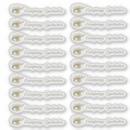 Adesivo Eyelashes Dourado Logotipo Empacotamento Nome come